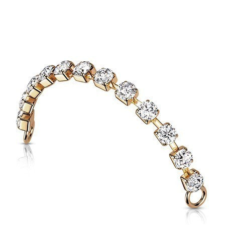 Brass and Crystal Connector Chain