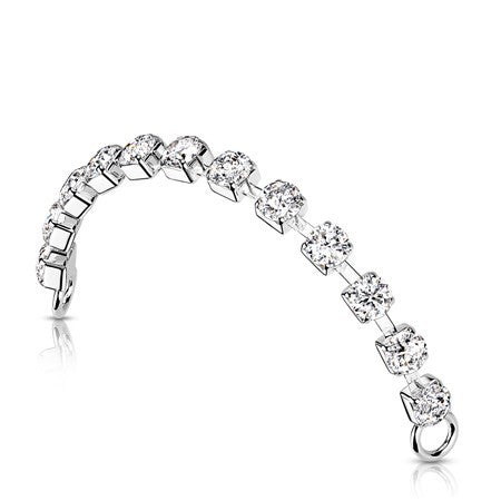 Brass and Crystal Connector Chain