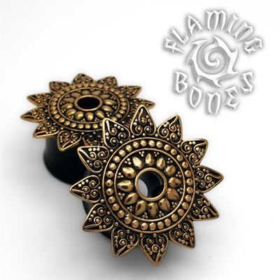 Bronze Lotus Sun Eyelet on Wood or Horn