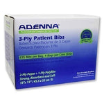 Case of 500 Adenna Medical Black Dental Bibs - 13" x 18"