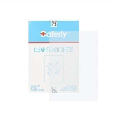 Clear Stencil Sheets by Saferly - 8.5" x 11" - Box of 200