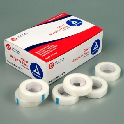 Box of Clear Surgical Tape by Dynarex