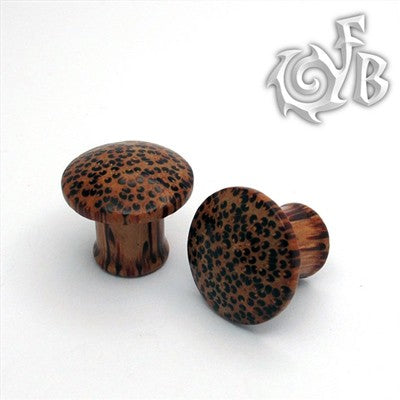 Coconut Wood - Classic Domed Cap Plugs