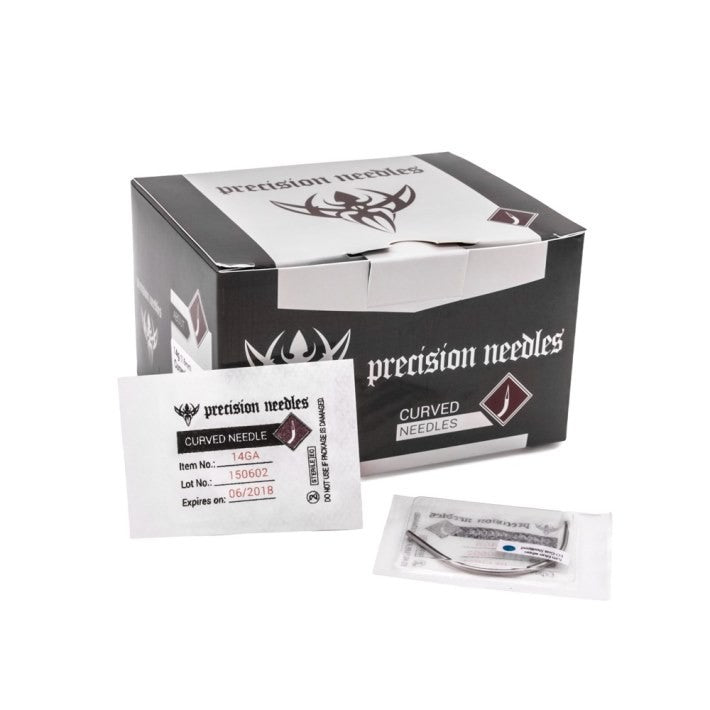 Precision Brand Curved Piercing Needles - Box of 50