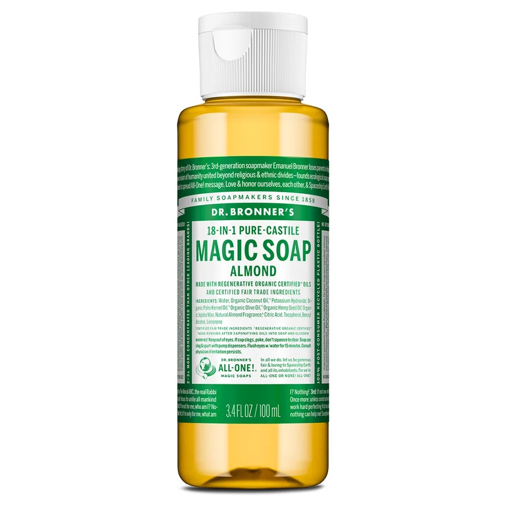 Dr. Bronner’s Pure-Castile Soap - Almond – Choose Size