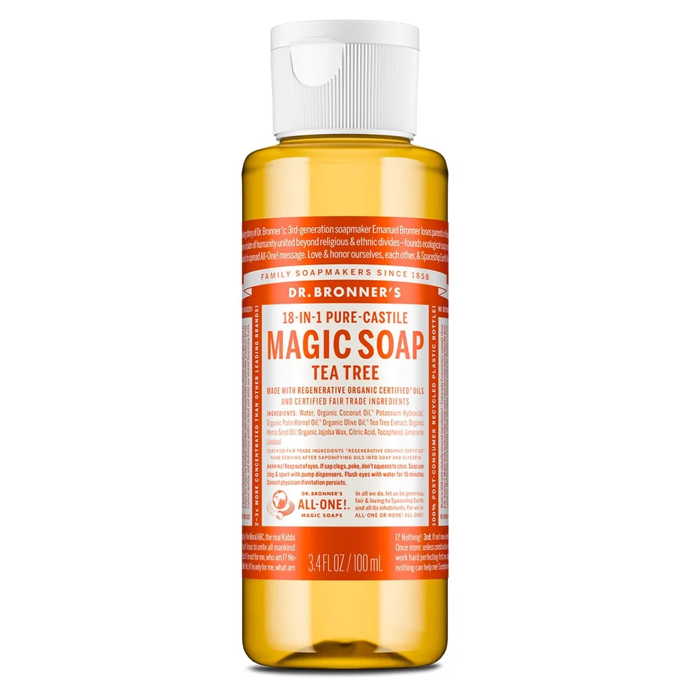 Dr. Bronner’s Pure-Castile Soap - Tea Tree – Choose Size
