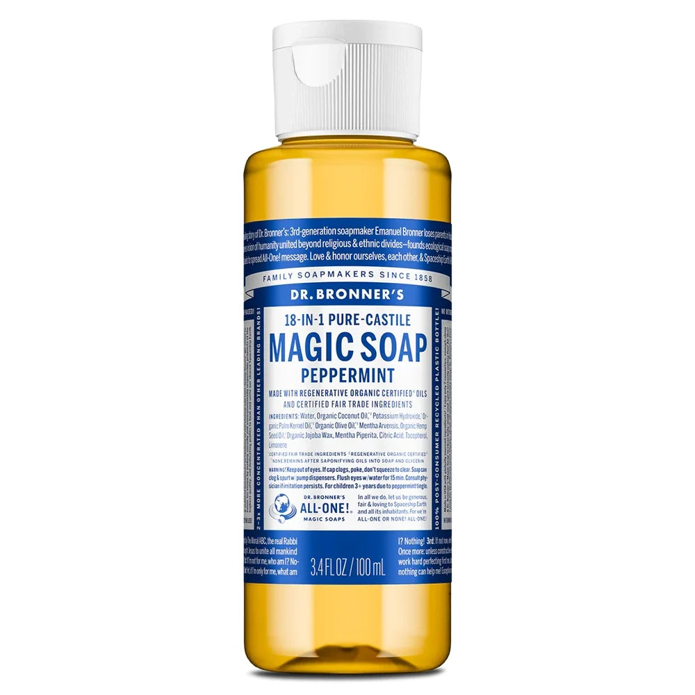 Dr. Bronner’s Pure-Castile Soap - Peppermint – Choose Size