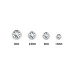 16g and 18g Steel Internally Threaded Jeweled Ball with Thread Leader