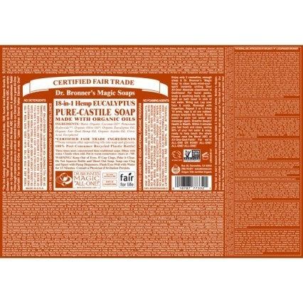Dr. Bronner’s Pure-Castile Soap - Eucalyptus – 32oz Bottle