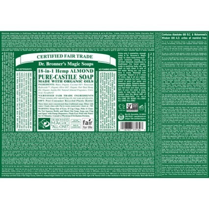Dr. Bronner’s Pure-Castile Soap - Almond – 32oz Bottle