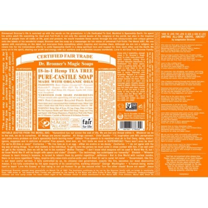 Dr. Bronner’s Pure-Castile Soap - Tea Tree – 32oz Bottle