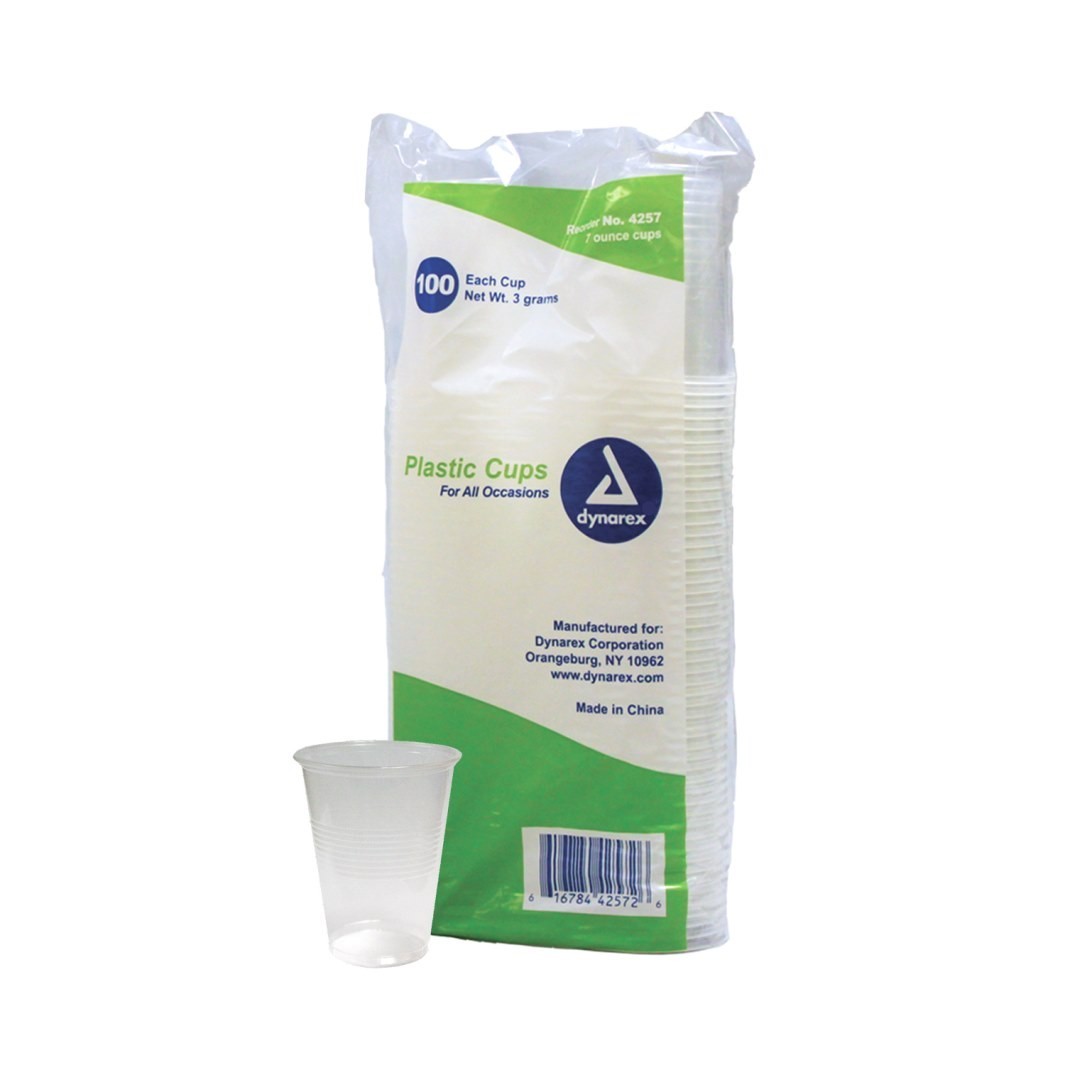 Dynarex - 7oz Plastic Cups - Bag of 100