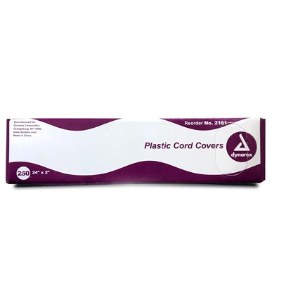 Dynarex Plastic Cord Covers with Dispenser - 24" x 2" Strips