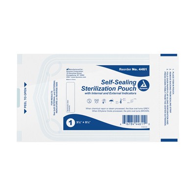 Dynarex Sterile Pouches - 3.5" x 5.25" - Box of 200