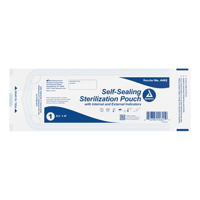 Dynarex Sterile Pouches - 3.5" x 9" - Box of 200