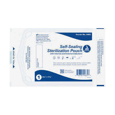 Dynarex Sterile Pouches - 5.25" x 7.5" - Box of 200