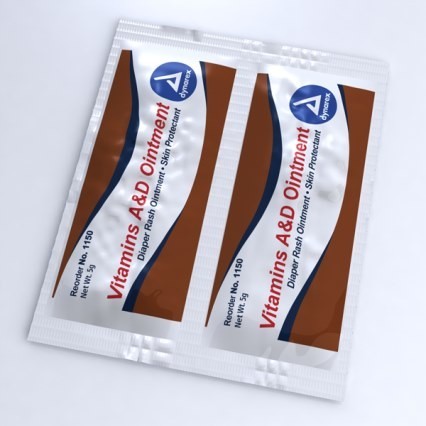 Dynarex Vitamins A&D Ointment - Box of 144 - 5g Packets