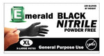 Emerald Powder Free General Purpose Black Nitrile Gloves - 3M