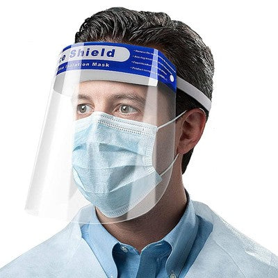 Face Shield with Blue Headband