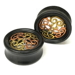 Flora Mandala Plug in Black Dogwood with Mixed Metals