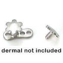 14g Steel Flower Top for Internally Threaded Jewelry