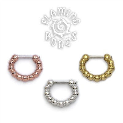 Gold Plated Septum Klikr with Surgical Steel Post - Bollen