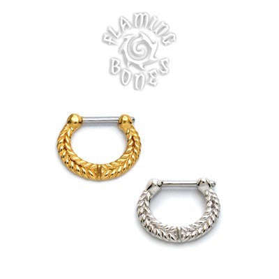 Gold Plated Septum Klikr with Surgical Steel Post - Catena