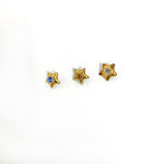 Gold Plated Sterling Silver Star Threaded End with Gem Inlay