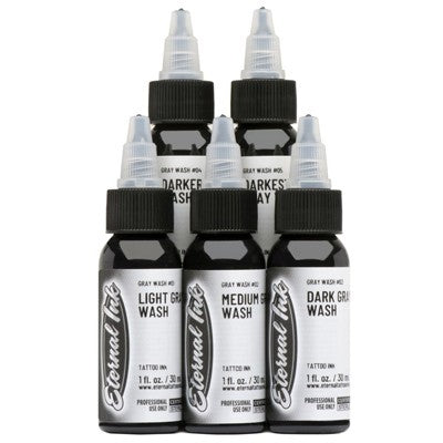 Gray Wash Set of 5 - Eternal Tattoo Ink
