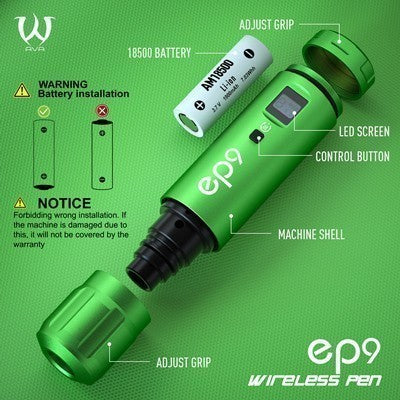 AVA Premium Wireless Tattoo GT Pen - 3.5mm EP9
