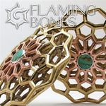 Hex-Dala Lattice Ear Weights in Mixed Metals with Gem Accent