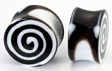 Hypnotic Swirl Double Flared Acrylic Plug