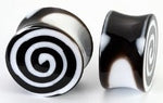Hypnotic Swirl Double Flared Acrylic Plug