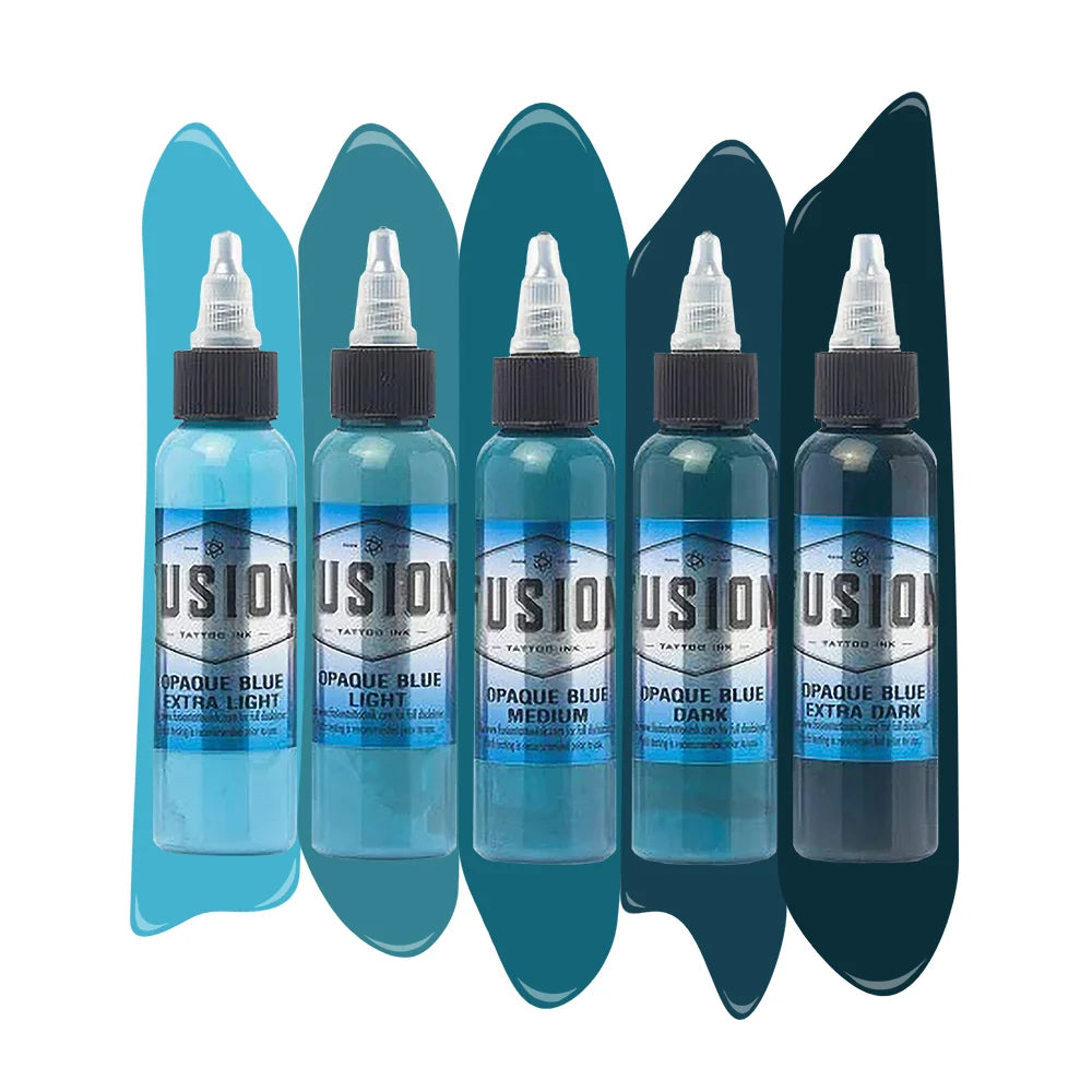 Opaque Blue 5 Pack - Fusion Tattoo Ink