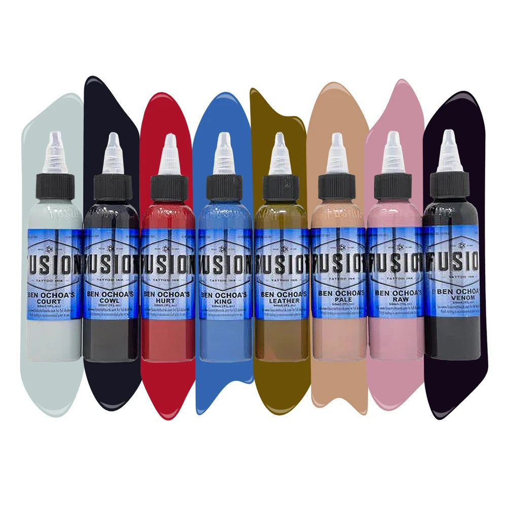 Ben Ochoa 8 Bottle Signature Ink Set — Fusion Tattoo Ink
