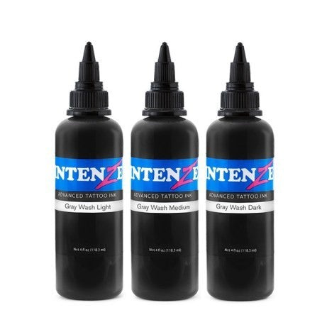 Gray Wash Set - Intenze Tattoo Ink - 4oz