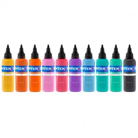 10 Pastel Color Set - Intenze Tattoo Ink