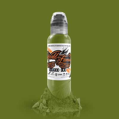 World Famous Tattoo Ink - Jay Freestyle Watercolor Ink - Olive Green