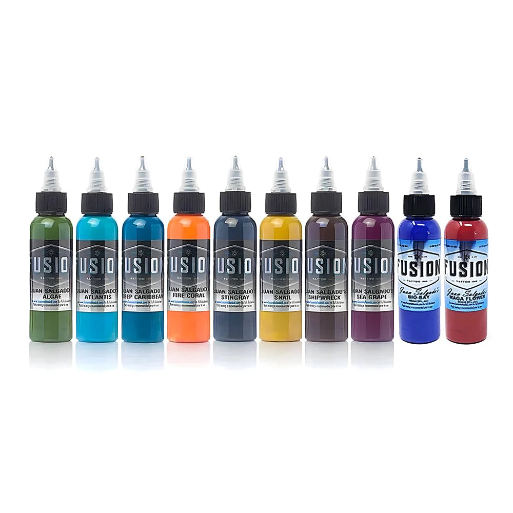 Juan Salgado 10-Color Palette Signature Set - Fusion Tattoo Ink