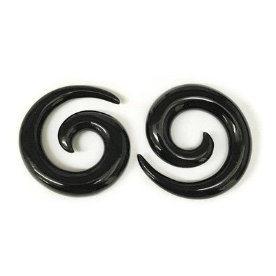 Large Long Spirals in Black Water Buffalo Horn