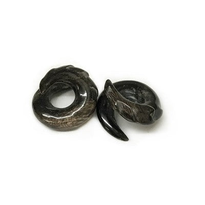 Lightning Loops in Black Water Buffalo Horn