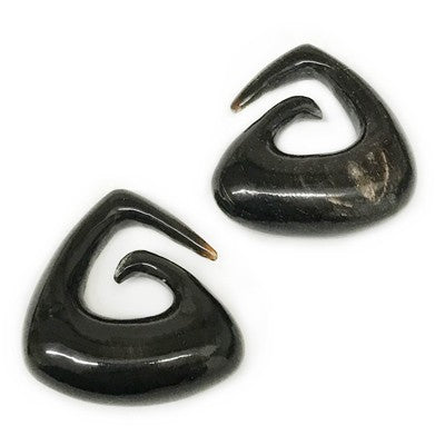 Long Tri-rals in Black Water Buffalo Horn