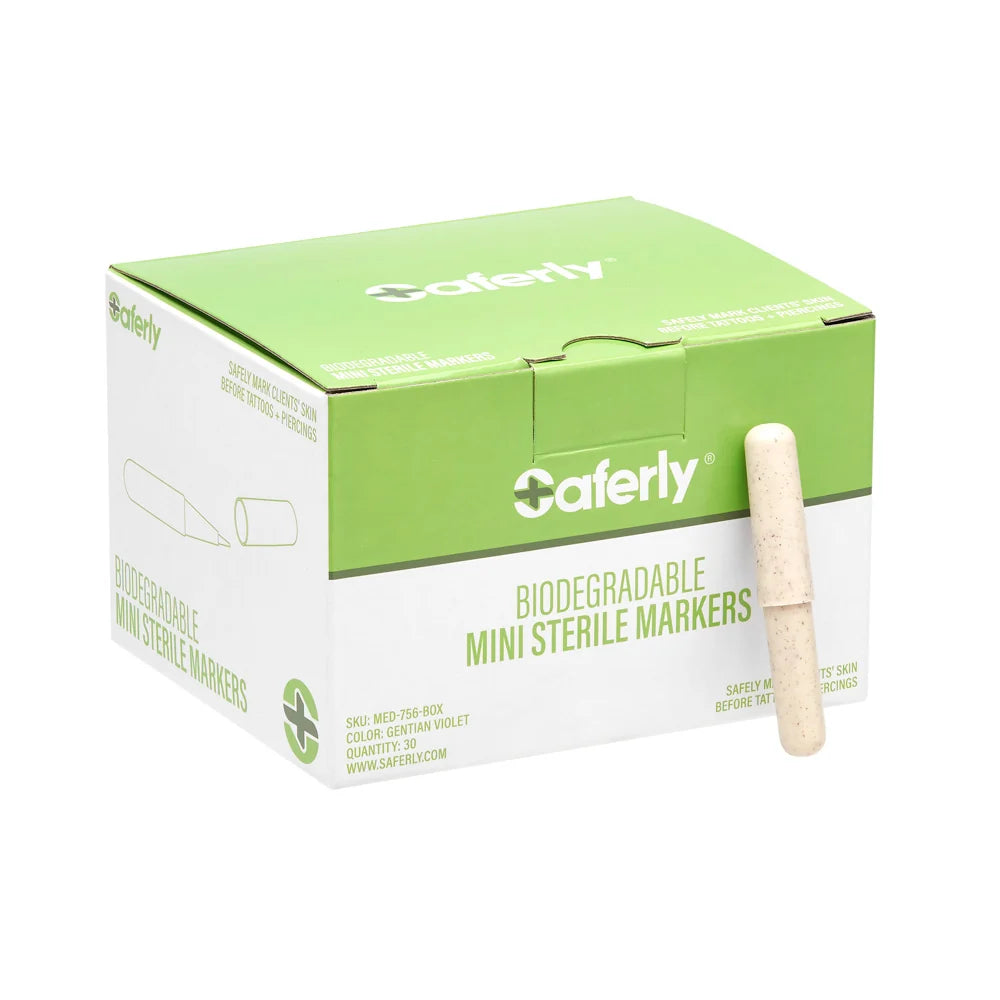 Saferly Sterile Biodegradable Mini Markers - Box of 30