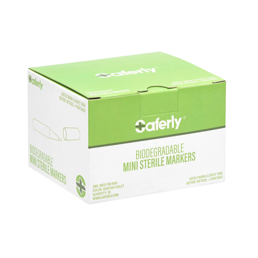 Saferly Sterile Biodegradable Mini Markers - Box of 30