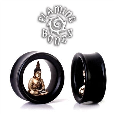 Meditation Cave Eyelets - Antiqued Bone Buddha in Horn