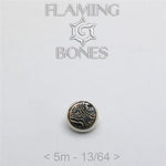 5mm Mokume-Gane Wood Grained Metal - Flat Threaded End in Sterling Silver