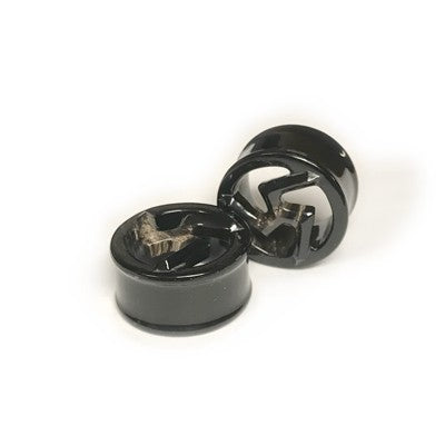 Negative Space Eyelets Black Water Buffalo Horn - Style 3