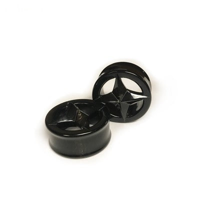 Negative Space Eyelets Black Water Buffalo Horn - Style 4
