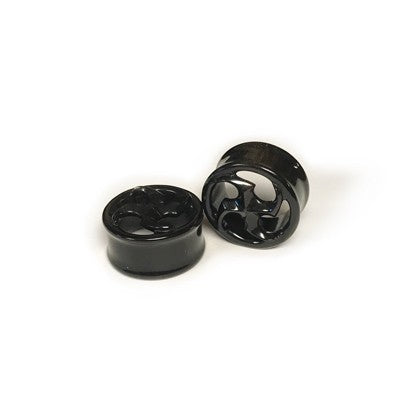 Negative Space Eyelets Black Water Buffalo Horn - Style 1