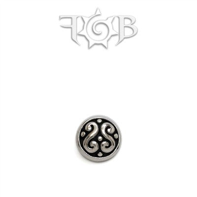 Nouveau 1 - 14g Threaded Ends - Sterling Silver